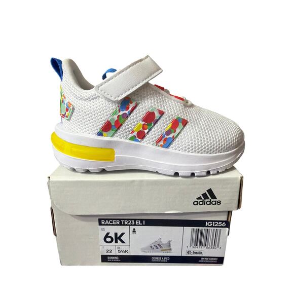 Adidas Infant Racer TR23 EL I Color Pop Blue Red Yellow Sneakers Size 6K New - Picture 7 of 11